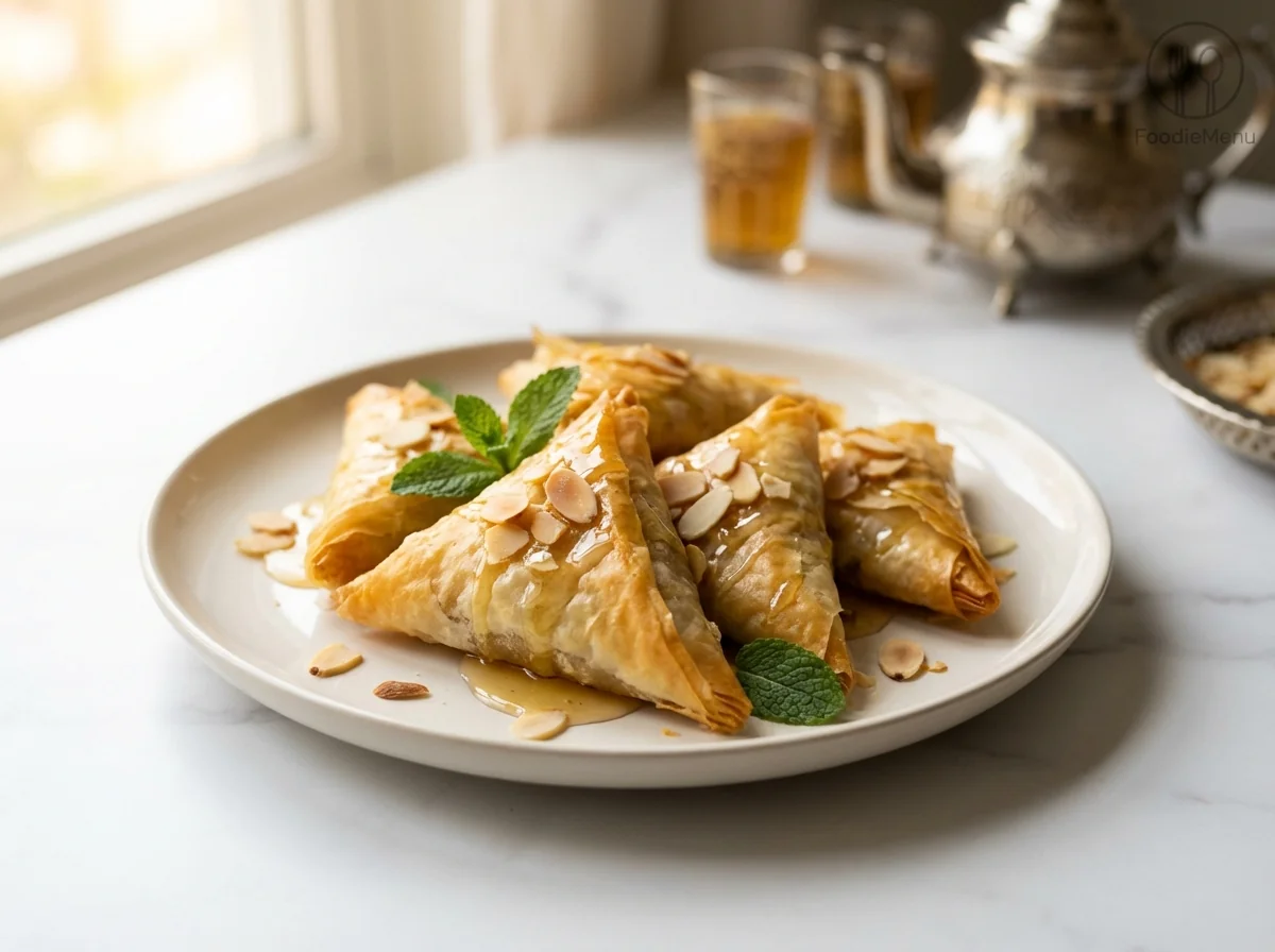 Honey-Glazed Almond Briouats